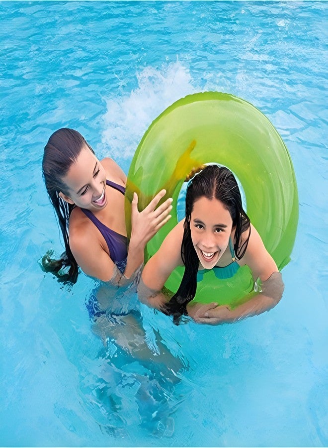 ClearChoice:- Adult Swimming Ring Inflatable Pool Float Tube Water Swim Tube(8 + Years up)(Size - 30''inch)(Multi Color)(1 PIS) - Image 1